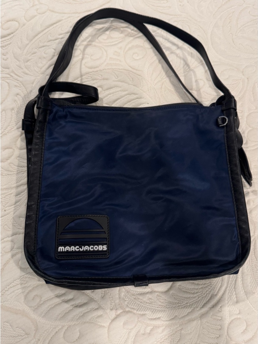 Marc Jacobs Navy and Black Nylon Messenger Bag